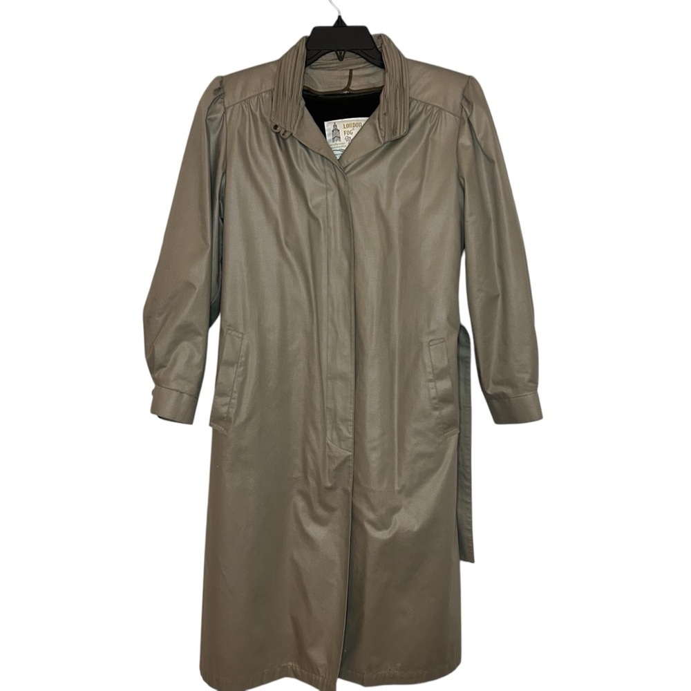 London Fog Vintage Tan Trench Coat w/ Zip Liner – Size 10 Petite